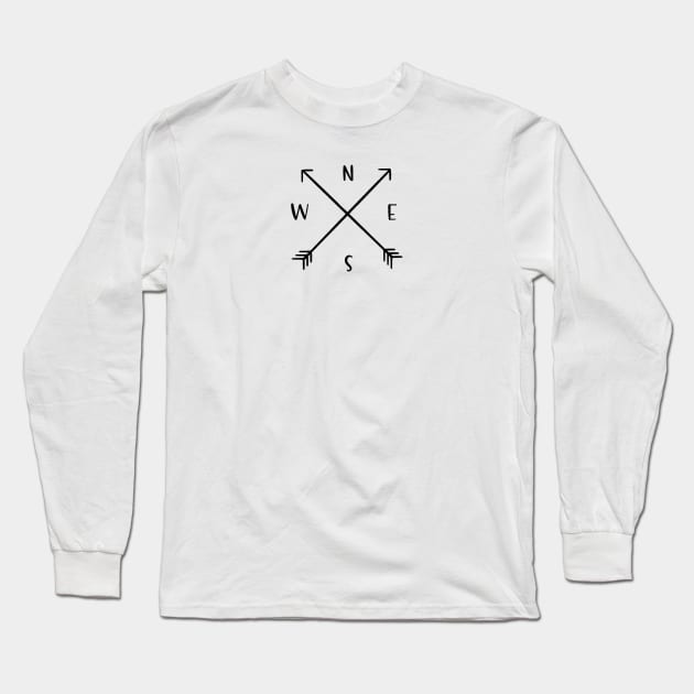 Cardinal Points Long Sleeve T-Shirt by Ruralmarket